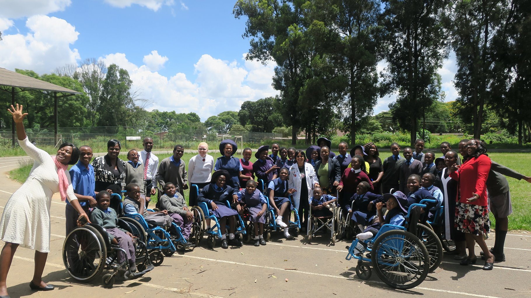 Students from Danhiki Disability School