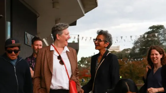 Former CPAS Director Joan Leach and current CPAS Director Sujatha Raman