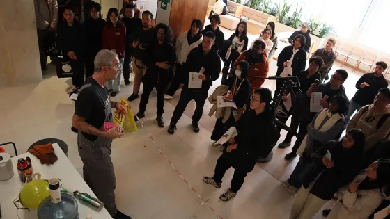 Graham Walker presenting at Orientation Week Sem 2 2025