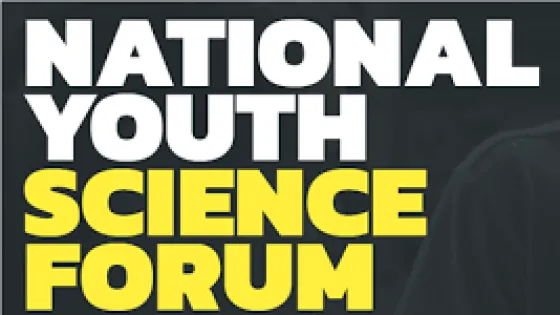 Blue background with bolded text that reads, National Youth Science Forum 2023 Year 12 Program