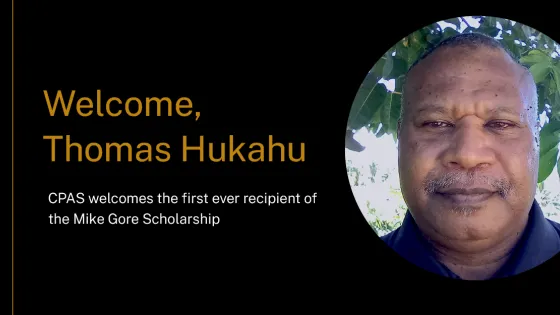 Thomas Hukahu is the first ever recipient of the Mike Gore Scholarship