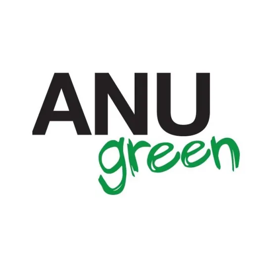 Text reads, ANU green.