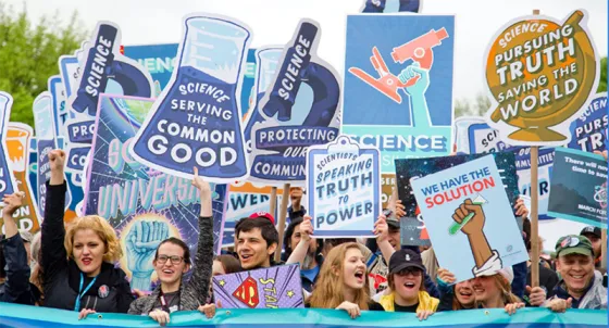 A stock image from a rally on science for the public good
