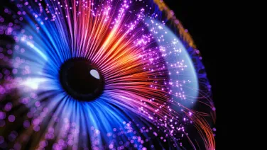 Abstract futuristic eye.